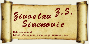 Živoslav Simenović vizit kartica